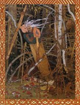 Baba Yaga Illustratie Voor Het sprookje Vasilisa De Prachtige