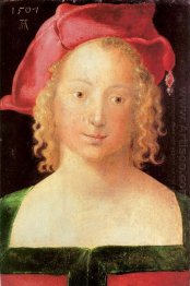 young woman with a red beret 1507