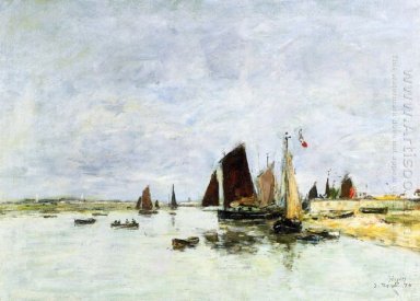 Etaples Båtar i Port 1876