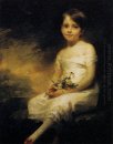 Little Girl Holding Flowers, Portrait of Nancy Graham