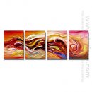 Hand-painted Abstract Oil Painting - Set of 4