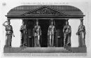 Rekonstruksi Of The Edifice Didukung Oleh Pilar-Pilar Ditemukan
