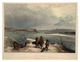 Fort Clark on the Missouri, February 1834, plate 15 from Volume