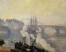 die pont corneille Rouen Morgennebel 1896