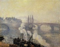 die pont corneille Rouen Morgennebel 1896