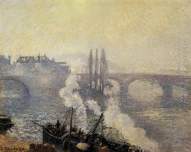 le Pont Corneille Rouen brume matinale 1896