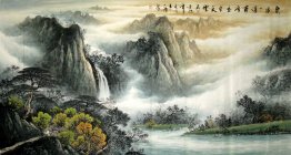 Bergen en water - Chinees schilderij