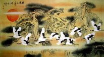 Crane-Pine - Chinese Painting