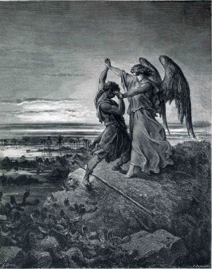 Jacob lucha con el ángel 1866