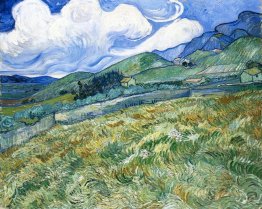 Wheatfield With Mountains In The Background 1889