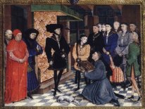 Miniatura da primeira página do Chroniques De Hainaut 1448