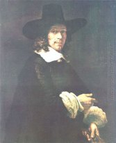 Retrato de un caballero con sombrero de copa y guantes 1660