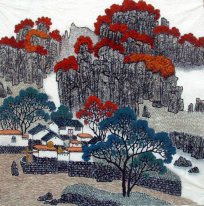 A Courtyard in the Mountain - Chinese Painting