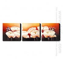 Tangan-Dicat Floral Oil Painting - Set 3