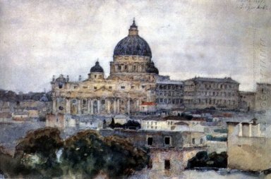 Saint Peter\'S Cathedral In Rome 1884