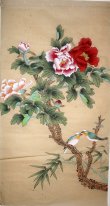 Pájaros y flores - Pintura china