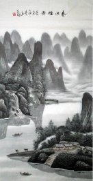 Landscape with river - Chinese Painting