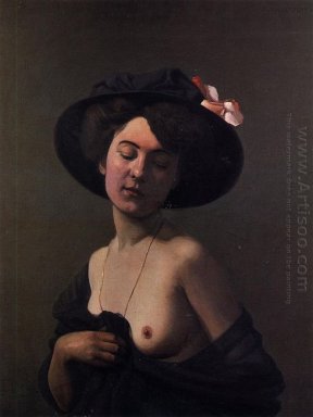 Mujer Con Un Sombrero Negro 1908