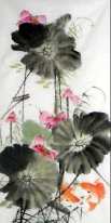 Lotus-Fish - Peinture chinoise