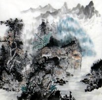 Village Countryside - Chinese Painting