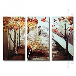 Hand-painted Landscape Oil Painting - Set of 3