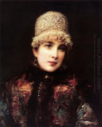 Russian Beauty In Kokoshnik