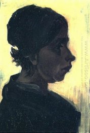 Head Of A Peasant Woman With Dark Cap 1885 2