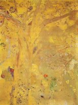 Árbol sobre un fondo amarillo 1901