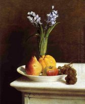 Still Life Hyacinths Dan Buah 1865