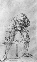 study of a man with a drill