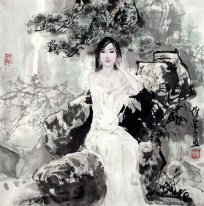 Mooie Dame - Chinees schilderij