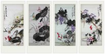 Birds&Flowers - FourInOne - Chinese Painting