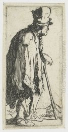 Beggar With A Crippled Hand Leaning On A Stick 1629