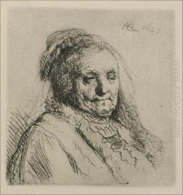 Buste de la mère d\'une vieille femme Rembrandt 1628