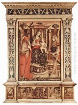 Enthroned Madonna, São Jerônimo e São Sebastião