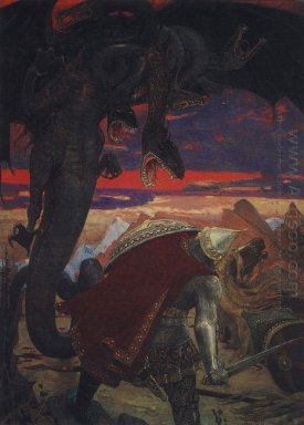 Strijd Dobrynya Nikitich Met Zeven Hoofden Serpent Hydra 1918