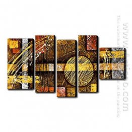 Hand-painted Oil Painting Abstract - Set of 5