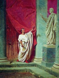 The Oath of Brutus before the statue