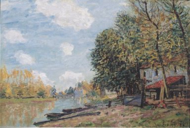 les bords du Loing Moret 1885