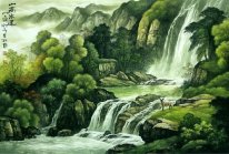 Wasserfall - Chinesische Malerei