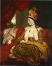 Портрет миссис Болдуин полная длина сидит на Красной Дивана