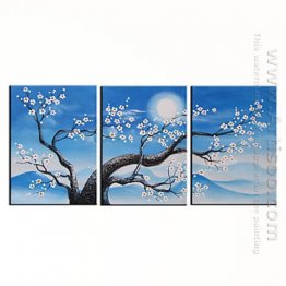 Hand-painted Floral Oil Painting - Set of 3