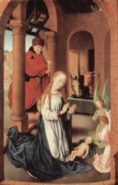 The Nativity Left Wing Of A Triptych Of The Adoration Of The Mag