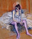 Seated Dancer In Pink Tights 1890