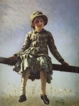 Dragon Fly Portrait Of Vera Repina The Artist S Daughter 1884