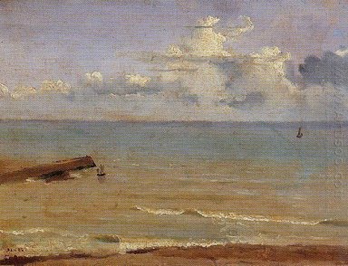 Dieppe bout d\'un quai et la mer 1822