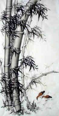 sketsa pohon bambu