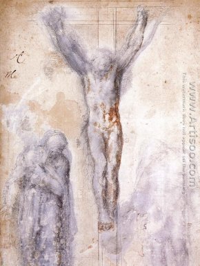 Christ crucifié entre la Vierge et Nicodème c. 1552 à 1554