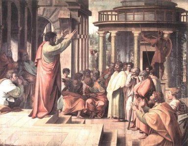 Paulus predigt in Athen