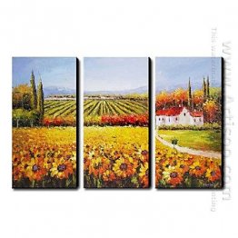 Hand Painted Oil Painting Landscape - Set of 3 1211-LS0226